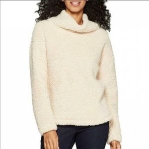 A New Day Cream Sherpa Pullover Sweater NWT